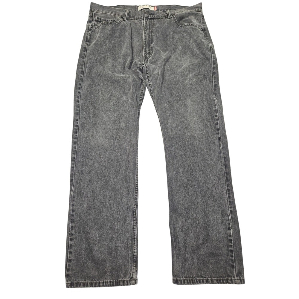 Levi's VTG 2011 505 Straight Fit Jeans Faded Black Denim Sz 40x34